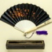 Folding Fan & Box; c. 1880; LDFAN2003.142.A.Y & LDFAN2003.142.B.Y