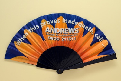 Advertising fan for Andrews (Portable Air Conditioning Hire); c.2002; LDFAN2003.438