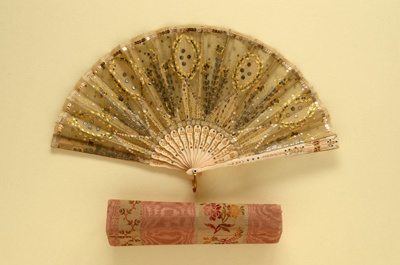 Folding Fan & Box; c. 1920; LDFAN2002.2