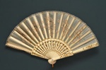 Folding Fan & Box; c. 1960; LDFAN1993.33.1 & LDFAN1993.33.2