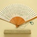 Folding Fan & Box; 1980s; LDFAN1986.6.1 & LDFAN1986.6.2