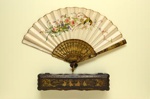 Folding Fan & Box; c. 1880; LDFAN1992.62.1 & LDFAN1992.62.2