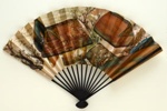 Folding fan advertising Japan Air Lines; c. 1970s; LDFAN2003.118.Y