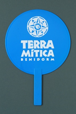 Advertising fan for Terra Mitica, Benidorm, Spain; LDFAN2003.437