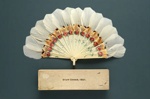 Feather Fan & Box; c. 1921; LDFAN2012.21.A & LDFAN2012.21.B