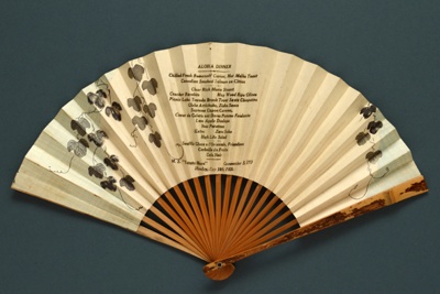 Folding fan produced for NY. K Line; c. 1937; LDFAN2003.413.HA