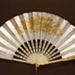 Folding Fan & Box; c. 1845; LDFAN2003.3A.Y & LDFAN2003.3B.Y