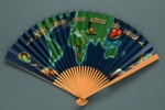 Folding fan advertising British Overseas Airways Corporation (BOAC) ; 1960s; LDFAN1991.37