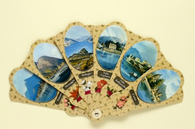 Brisé souvenir fan for destinations on Lake Como, Italy; c.2006; LDFAN2009.20