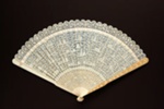Ivory Brisé Fan, Chinese, & Box; c. 1690; LDFAN2009.51.A & LDFAN2009.51.B