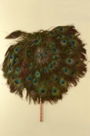 Fixed Feather Fans (Pair); 1970-1980; LDFAN1993.21.1 & LDFAN1993.21.2