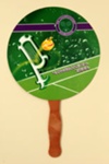 Advertising fan for Perrier and commemorating Wimbledon 2000 ; ADFANS; 2000; LDFAN2001.54