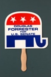 Advertising fan for Douglas Forrester, USA; LDFAN2003.196.Y