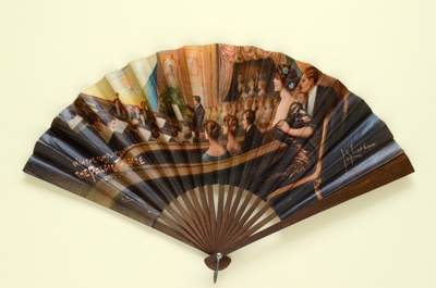 Folding fan advertising The Palace Theatre, London; 1903; LDFAN2006.91
