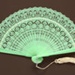 Green Plastic Brisé Fan; c.1990s; LDFAN1994.9