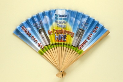 Advertising fan for Andrews Air Conditioning; c. 2008; LDFAN2012.10