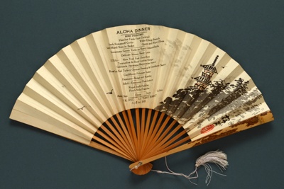 Folding fan produced for NYK Line; 1937; LDFAN2011.49