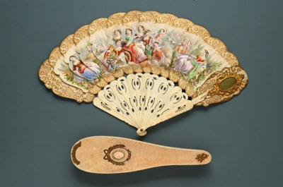Palmette Fan & Box; c. 1850-60; LDFAN1992.79