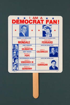 Advertising fan for the Democratic Party, USA; 1992; LDFAN2000.19