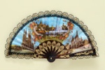 Folding souvenir fan for Barcelona, Spain; c. 1980s; LDFAN2003.466