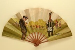 Advertising fan for Heidsieck Dry Monopole champagne; Auteuil racecourse; Eventails Chambrelent; Draeger; SEM; c. 1910; LDFAN1994.93