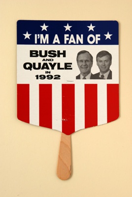 Advertising fan for Bush and Quayle; 1992; LDFAN2000.18