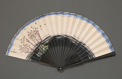 Commemorative limited edition folding fan from the Worshipful Company of Fan Makers.   No. 20. With silk lined box and matching cream pochette.; 2020; LDFAN2021.2 A+B