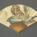 Bamboo fan with paper leaf painted on obverse with a lion and lioness and seals by Chen Yixiang and with calligraphy on reverse by Sha Bangcai. With box.; Chen Yixiang; 1982/1983; LDFAN2020.35