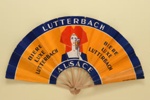 Advertising fan for Biere Lux, Lutterbach; E.T.I.O.P - PARIS; c. 1920s; LDFAN2001.41