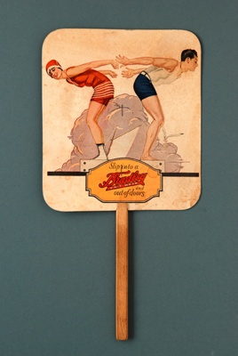 Advertising fan for Bradley Knitwear; Morrow Bros. & Heath Co.; Late 1920's; LDFAN2011.54