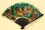 Folding fan advertising Cathay Pacific; c. 1950s; LDFAN2003.306.Y