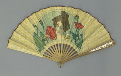 Folding fan advertising Louis Vuitton; c.1900; LDFAN2015.5