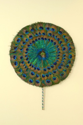 Fixed Feather Fan; c. 1990; LDFAN2012.42