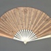 Folding fan with embroidered leaf by Hilda Jenks; Hilda Jenks; c. 1962; LDFAN1992.23