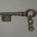 Cockade fan in the shape of a key; c. 1890; LDFAN2019.22