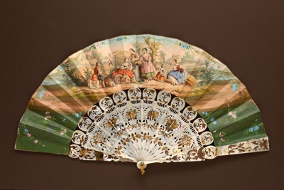 Folding Fan; c. 1850s-60s; LDFAN1992.88