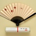 Folding Fan & Box; c. 1960; LDFAN2011.65.A & LDFAN2011.65.B