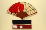 Folding Fan, Pouch & Box; LDFAN2008.43.A & LDFAN2008.43.B