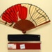 Folding Fan, Pouch & Box; LDFAN2008.43.A & LDFAN2008.43.B