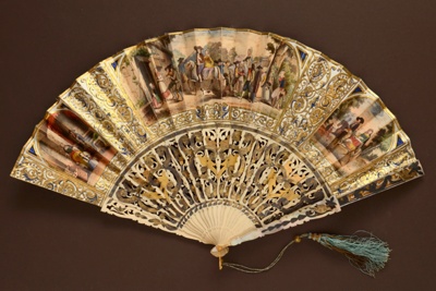 Folding Fan; c. 1850; LDFAN2010.60