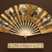 Folding Fan & Box; c. 1845; LDFAN2003.3A.Y & LDFAN2003.3B.Y