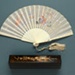 Folding Fan & Box; c. 1910; LDFAN2008.29.A & LDFAN2008.29.B