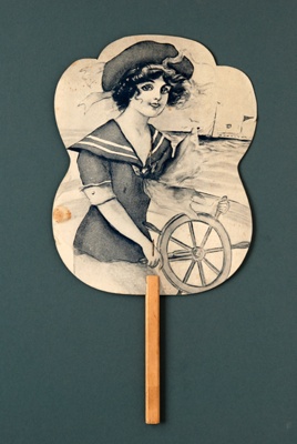 Advertising fan for G.R. Fry, PA, USA; c. 1910; LDFAN2003.105.Y