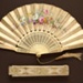 Folding Fan & Box; c. 1870 - Fan; LDFAN1991.66.1 & LDFAN1991.66.2
