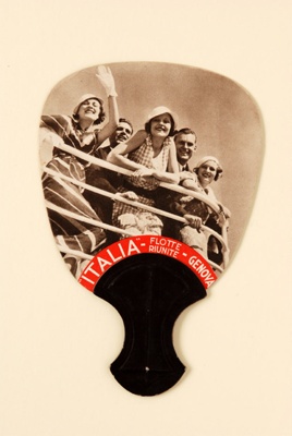 Fixed fan advertising Italia Flotte Riunite; Barbarino & Graeve; 1933; LDFAN2011.55