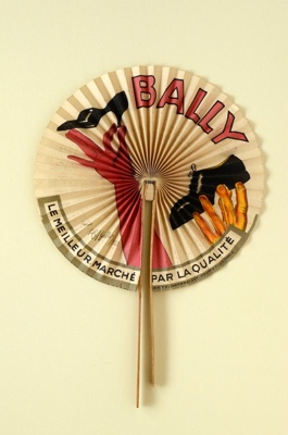 Advertising fan for Bally shoes; Eventails Chambrelent; c. 1933; LDFAN2011.32