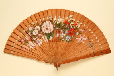 Wooden Brisé Painted Fan, Japan; c.1880; LDFAN2010.121