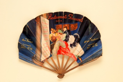 Advertising fan for Restaurants Poccardi, Paris; Cappiello, Leonetto; c. 1925; LDFAN2013.13.HA 