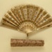 Folding Fan & Box; c. 1905; LDFAN2003.263.Y.A & LDFAN2003.263.Y.B