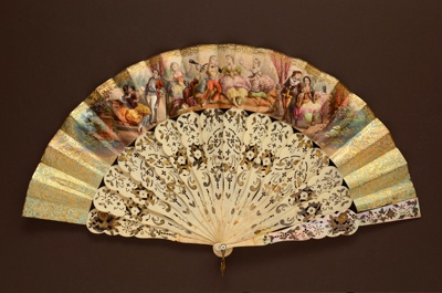 Folding Fan; c. 1860; LDFAN2003.9.Y